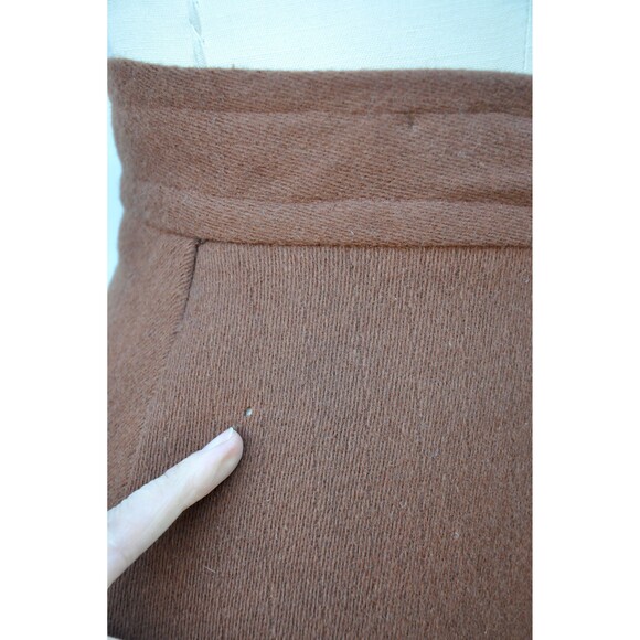 50s Brown High Waist Skort - High Waisted PantSkirt - Wool Skort Pants Skirt XXS - Picture 10 of 10